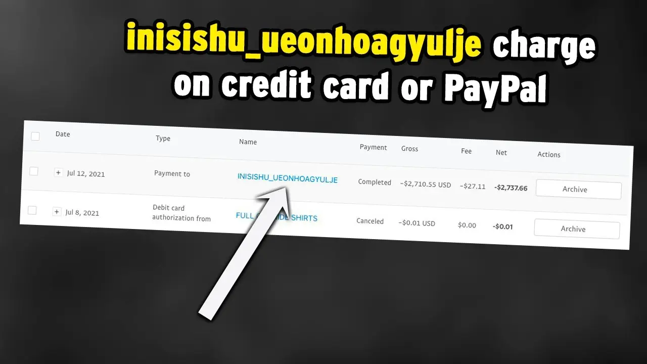 Read more about the article What Is Inisishu Ueonhoagyulje Charge on Credit Card?